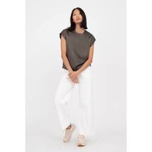 NEW M.PATMOS borden silk shell top in olive